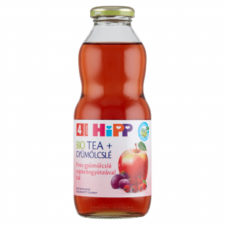 HiPP Tea + Gyümölcslé BIO piros gyümölcslé csipkebogyóteával bébiital 4 hónapos kortól 0,5l