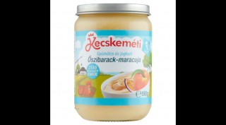 Kecskeméti bio gyümölcs és joghurt őszibarack-maracuja bébidesszert 7 hónapos kortól 190g