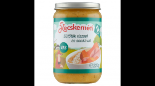 Kecskeméti sütőtök rizzsel és sonkával bébiétel 11 hónapos kortól 220g