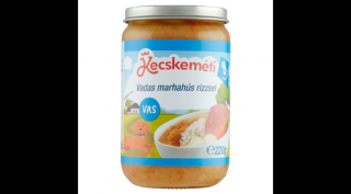Kecskeméti Vadas marhahús rizzsel bébiétel 8 hónapos kortól 220g