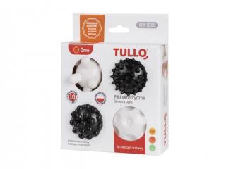 TULLO Készségfejlesztő formák 4 db, fekete-fehér, 0+ hó