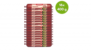 Marhamenü zöldpacallal és zöldségekkel - cukkini, mogyoró és tökmaggal, 16x400g, Meatlove
