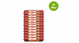 Senior csirke és marhahús édesburgonyával, csipkebogyóval és ginkgoval, 12x800g, Meatlove