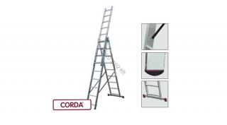 Krause 030405 Corda 3x10 fokos sokcélú létra /16kg;2,80m/