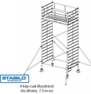 Krause 739070 Stabilo 5000-es sorozat 7,30m-es gurulóállvány (2mx1,50m mezőhossz)  /226kg/ új cikksz: 786043