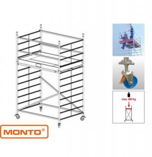 Krause 911094 Monto ProTec XXL 4,3m szélesített alumínium gurulóállvány  /87kg;2,40m/ új cikksz: 945112