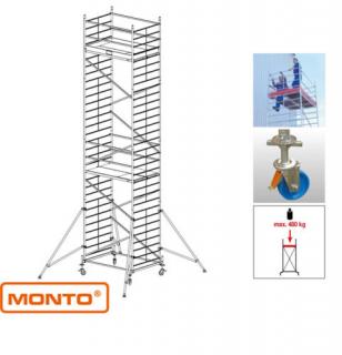 Krause 911179 Monto ProTec XXL 9,3m szélesített alumínium gurulóállvány  /220kg;2,75m/ új cikksz: 945167