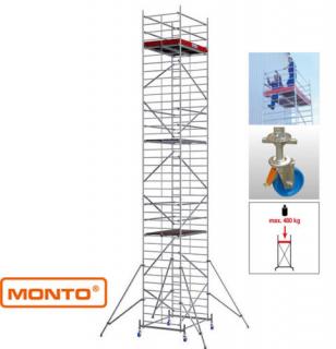 Krause 911193 Monto ProTec XXL 11,3m szélesített alumínium gurulóállvány  /272kg;2,75m/ új cikksz: 945181