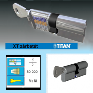 Titán XT 27X33 nikkel, 3 kulccsal