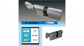 Titán XT 30X30 nikkel, 5 kulccsal