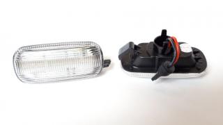 AUDI A3 8P A4 B5 B6 A6 C5 A8 D3 TT 8J átlátszó burás SMD LED oldalindex pár