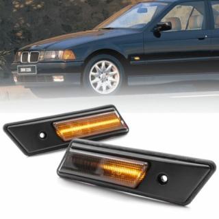BMW E34 1988-1994 E36 1990-1995 facelift előtti füst fekete burás futófényes SMD LED oldalindex szett