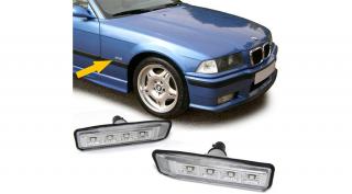 BMW E36 E53 X5 átlátszó burás SMD LED oldalindex szett