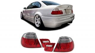 BMW E46 1998-2003 coupe piros fehér LED-es hátsó lámpa pár