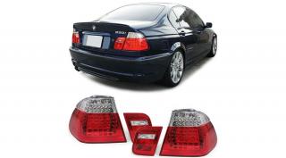 BMW E46 2001-2005 limousine piros fehér LED-es hátsó lámpa pár