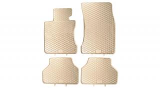 BMW E60 E61 Geyer Prémium beige - bézs gumiszőnyeg szett patenttal