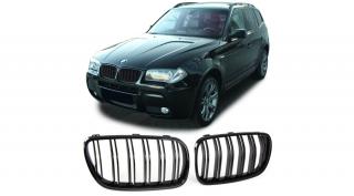 BMW E83 X3 2006-2010 lakkozott fekete M4 stílusú vese