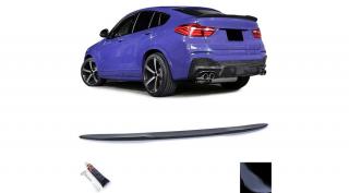 BMW G02 X4 CS stílusú lakkozott fekete ABS műanyag csomagtartó spoiler