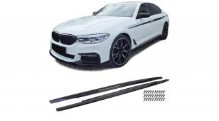 BMW G30 G31 M Performance stílusú lakkozott fekete alsó küszöb spoiler szett