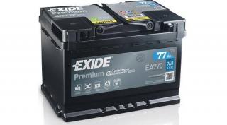 Exide Premium EA770 12V Akkumulátor 77Ah 760A Indítóáram Jobb+