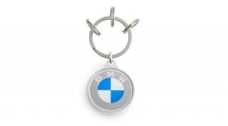 Gyári BMW 2024 rozsdamentes - üveg kerek logós kulcstartó 80275A7E4B8