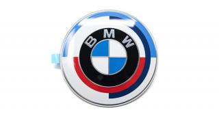Gyári BMW 50 Yahre 82mm-es motorháztető embléma 51148087191