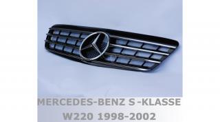 Mercedes Benz S-osztály W220 1998 - 2002 fekete króm hűtőrács AMG stílusban