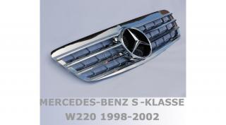 Mercedes Benz S-osztály W220 1998 - 2002 króm hűtőrács AMG stílusban
