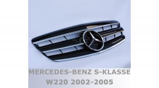 Mercedes Benz S-osztály W220 2002- 2005 fekete króm hűtőrács AMG stílusban