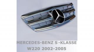 Mercedes Benz S-osztály W220 2002- 2005 króm hűtőrács AMG stílusban