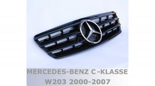 Mercedes Benz W203 lakkozott fényes fekete hűtőrács AMG stílusban