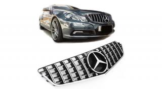 Mercedes Benz W207 C207 A207 2009-2013 króm - fekete hűtőrács Panamerica AMG GT stílusban emblémával