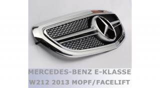 Mercedes Benz W212 2013-2016 facelift króm - matt hűtőrács E63 AMG stílusban