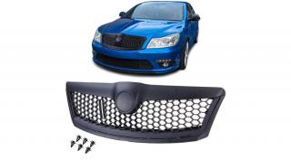 Skoda Octavia II 1Z Facelift 2009-2013 matt fekete RS stílusú hűtőrács