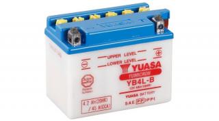 Yuasa YB4L-B 12V Akkumulátor 4,2Ah 45A Indítóáram Jobb+ SAV nélkül