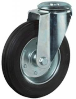Hátfuratos kerék 100 L101.B55.100 forgó villa fekete terhelhető: 70kg (BS)