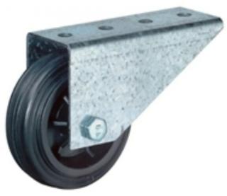 Speciális kerék 80 E31.080 fix villa fekete gumi terhelhető: 50kg (BS)