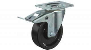Talpas kerék 100 L420.B20.101 forgó fékes villa hőálló fekete terh: 150kg (BS)