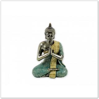 Buddha szobor bronz színű, 12,5 cm