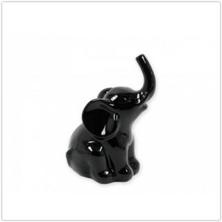 Fekete elefántos persely - 19 cm