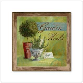 Garden Herbs vintage fa táblakép - buxus, 20x20cm