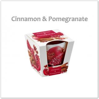 Illatgyertya üvegpohárban - Cinnamon &amp; Pomegranate