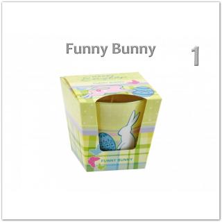 Illatgyertya üvegpohárban -Funny Bunny