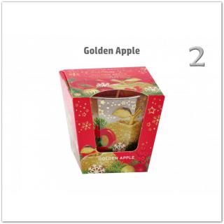 Illatgyertya üvegpohárban - Golden Apple - 115 gramm