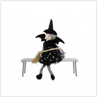 Lógólábú fekete boszorkány figura 18 cm