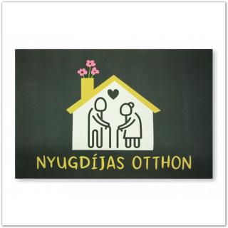 Vicces lábtörlő - Nyugdíjas otthon felirattal