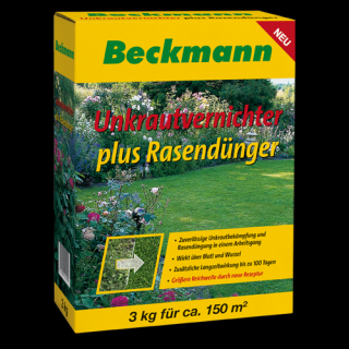 Beckmann gyomirtós gyeptrágya 3kg - CSAK KERTÉSZETÜNKBEN VEHETŐ ÁT