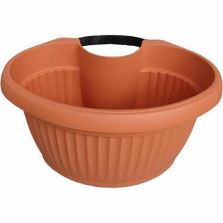 Csatornára szerelhető virágtartó cserép 28cm TERRAKOTTA