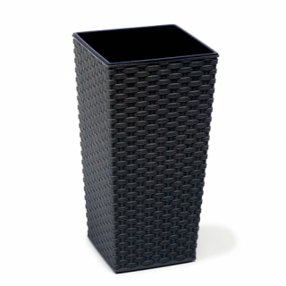 Finezja Rattan magas kaspó 40x57cm - fekete