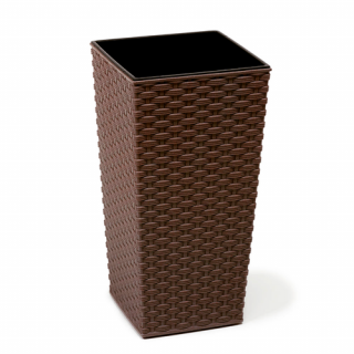 Finezja Rattan magas kaspó 40x73cm - mokka